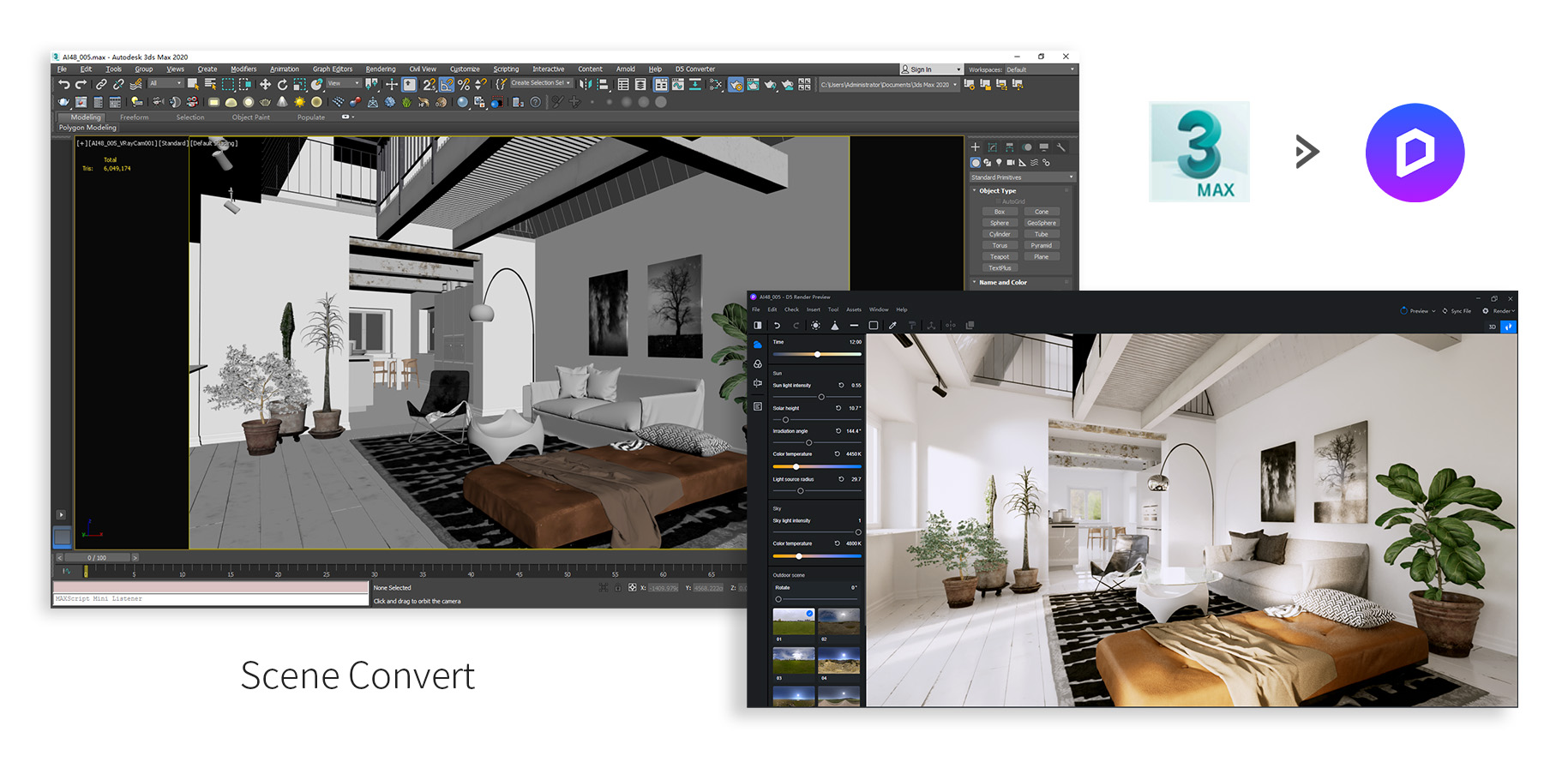 D5 Render For 3ds Max Real-Time Rendering Workflow