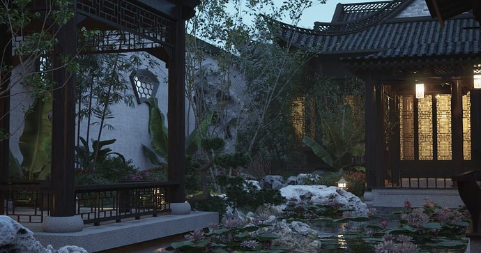 [Scene Express Vol.03] Showing inspiration - A Chinese Style Courtyard ...